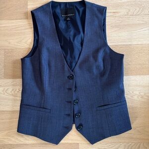 Banana Republic Lightweight Wool Suit Vest Waistcoat Navy Size 2